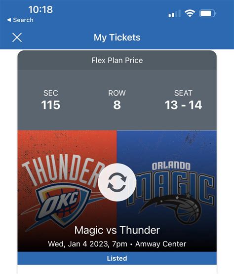 orlando magic vs thunder tickets